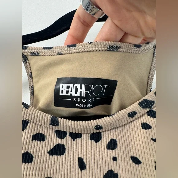 Beach Riot Ribbed Anna Tank Leopard Spot - Picture 4 of 10